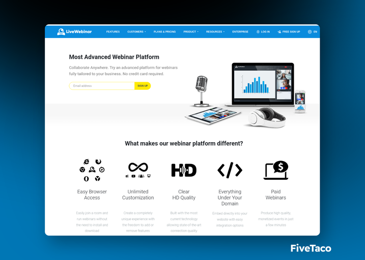LiveWebinar | FiveTaco