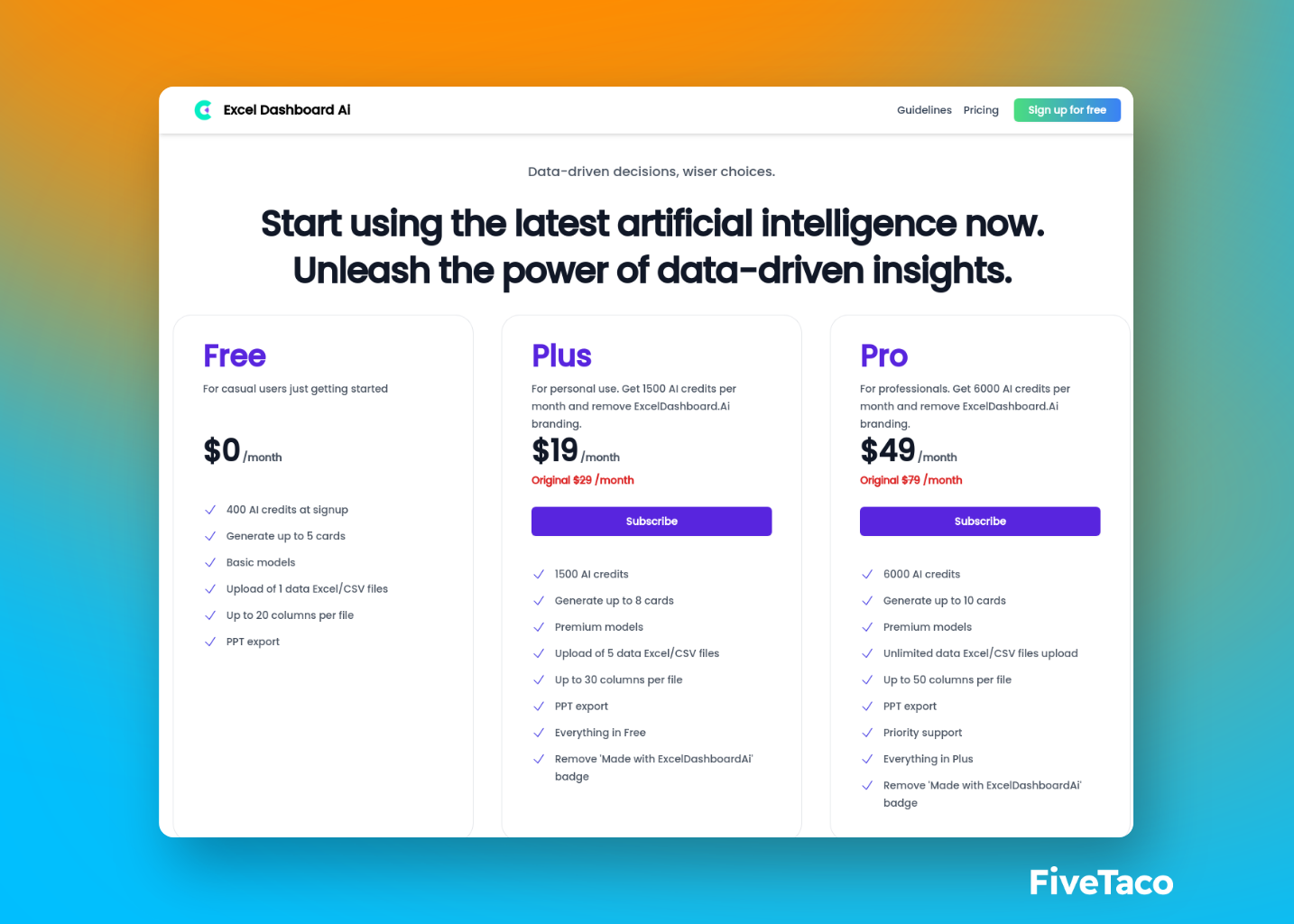 Excel Dashboard Ai