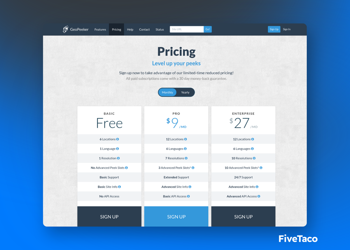 GeoPeeker | FiveTaco