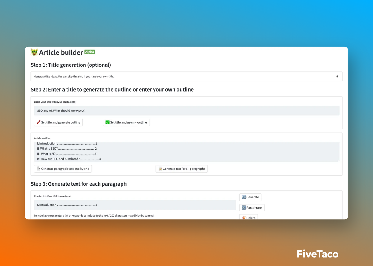 Serpstat | FiveTaco