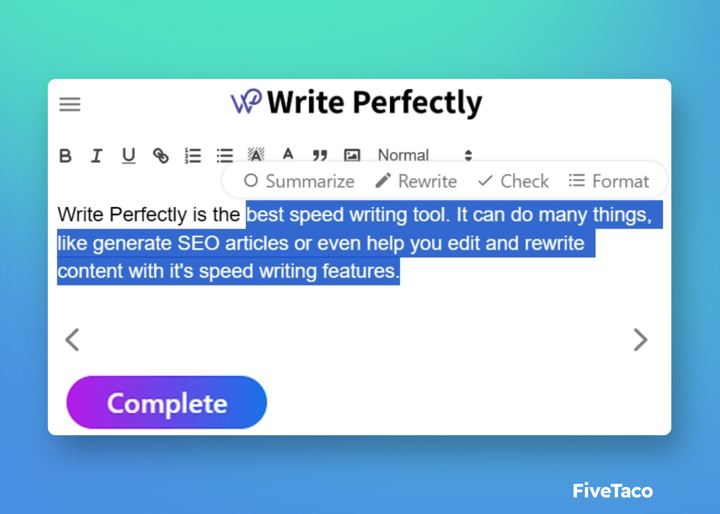 Write Perfectly