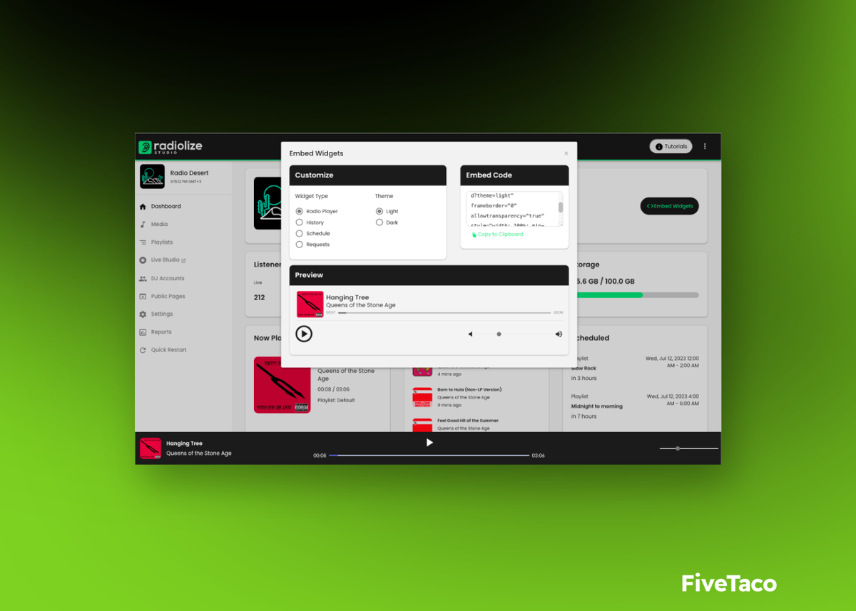 Radiolize | FiveTaco