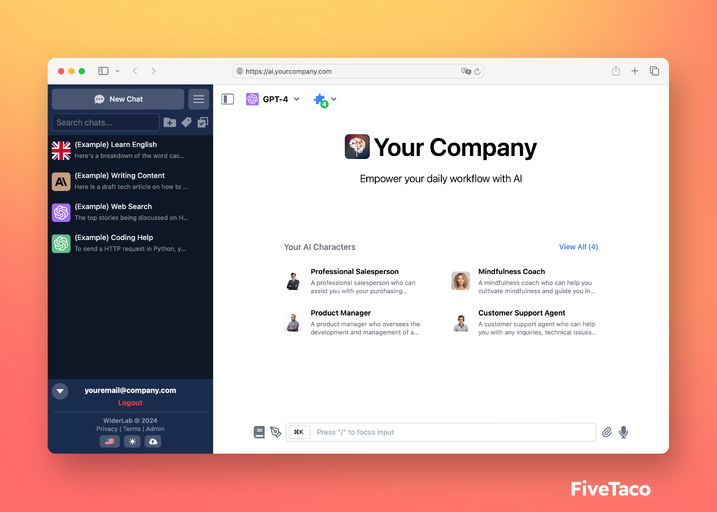 TypingMind | FiveTaco