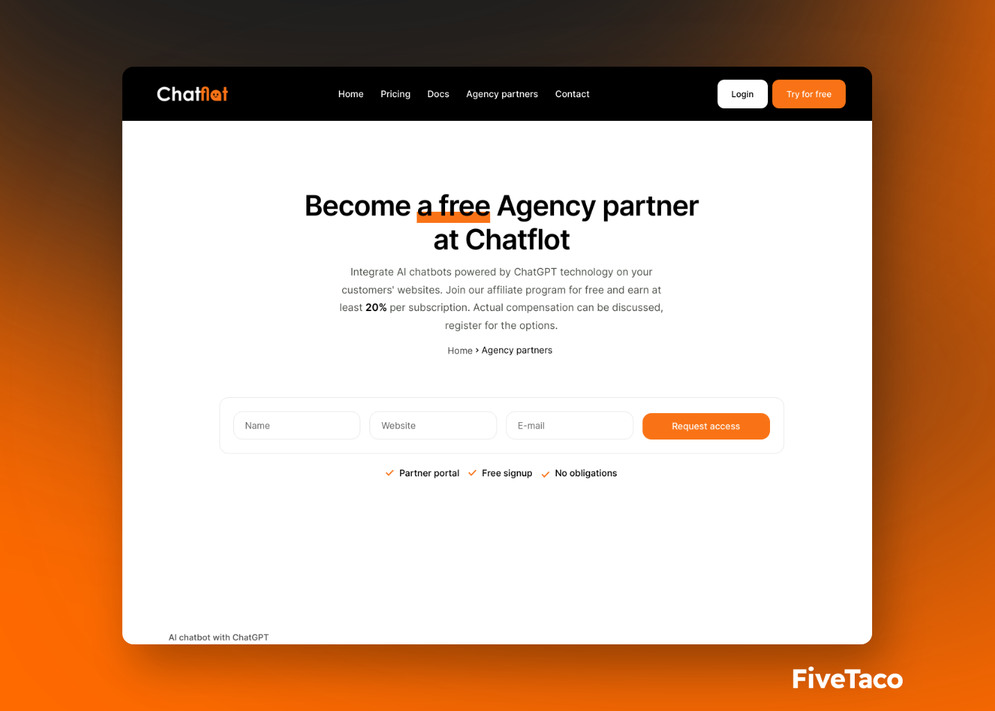 Chatflot AI chatbot