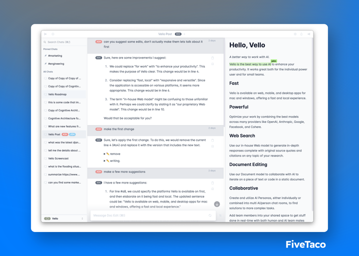 Vello | FiveTaco