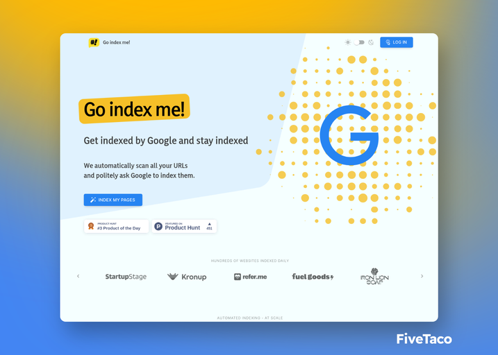 Go index me! | FiveTaco