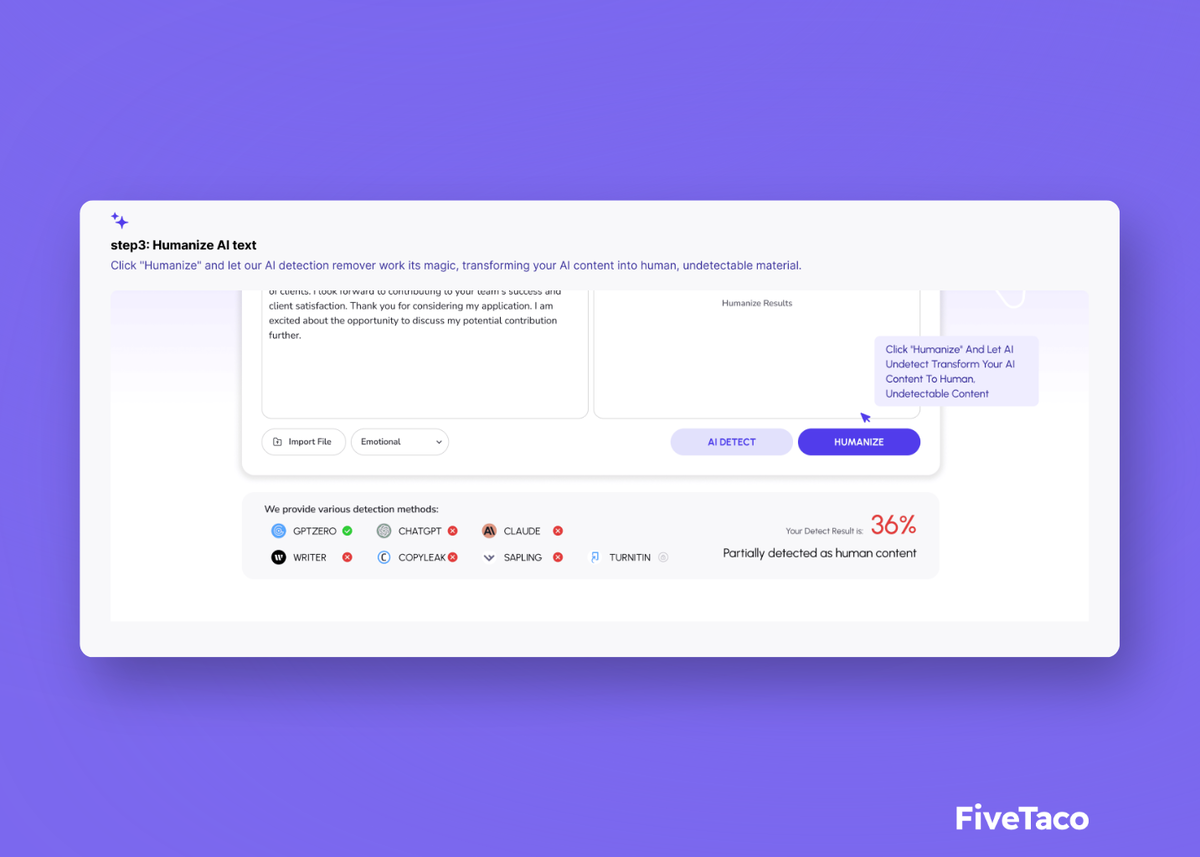 AI Humanize | FiveTaco