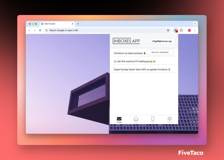 Inboxes App | FiveTaco
