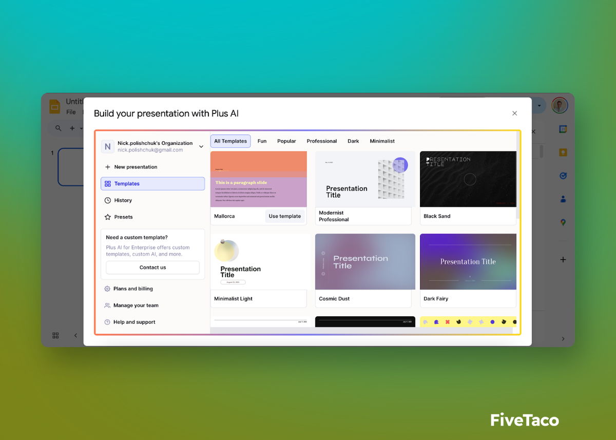 AI PowerPoint Maker | FiveTaco