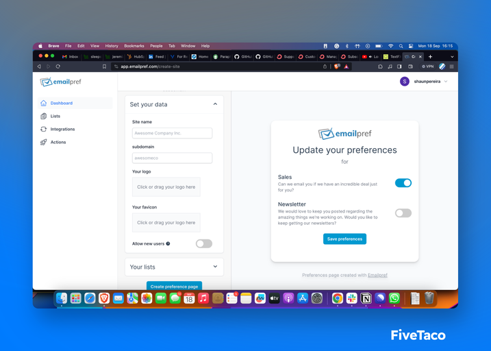 Emailpref | FiveTaco
