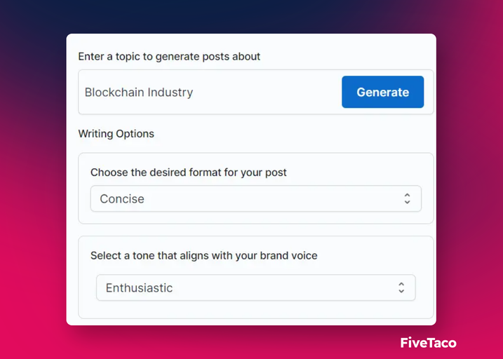 Scriptu | FiveTaco