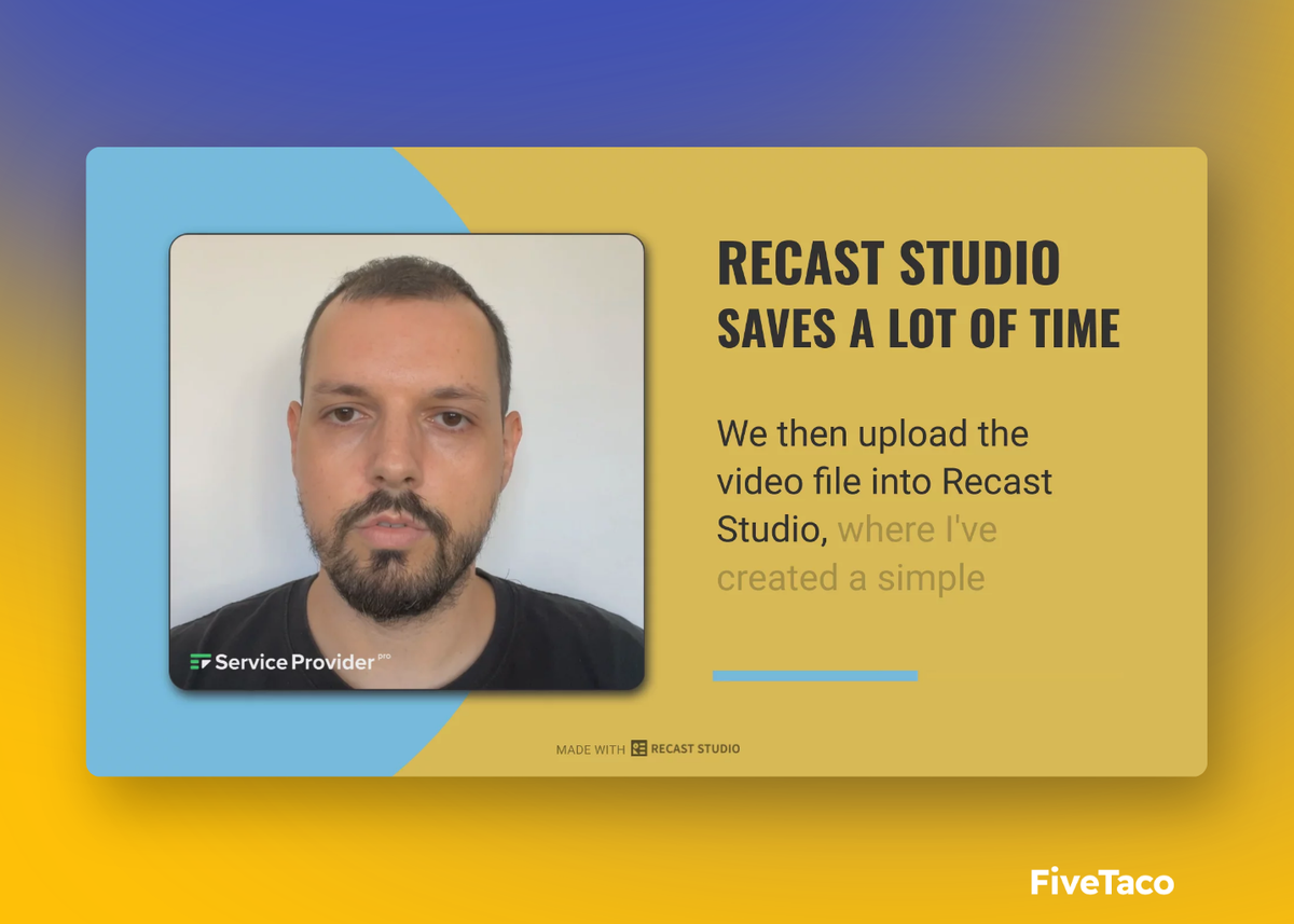 Recast Studio | FiveTaco