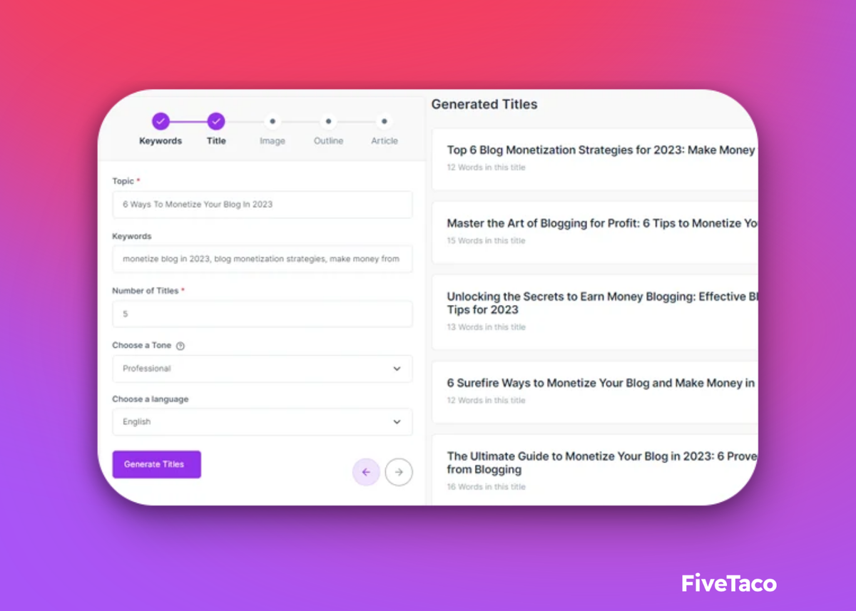 AI BlogWiz | FiveTaco