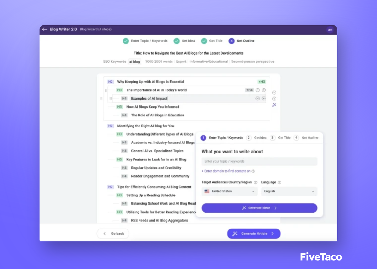 QuickCreator | FiveTaco