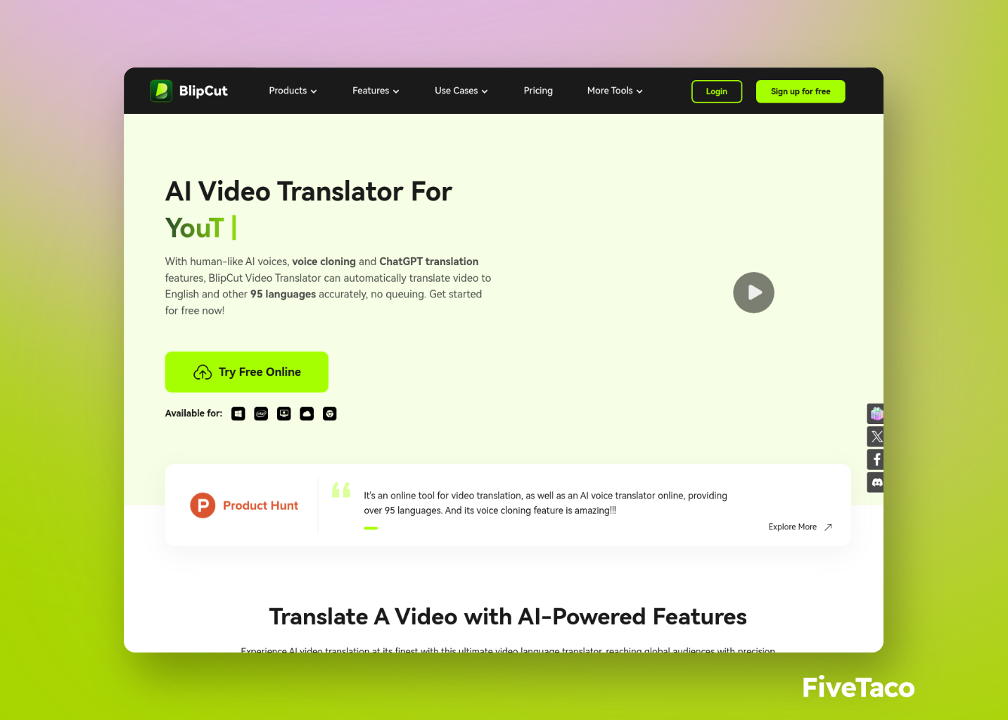 BlipCut AI Video Translator