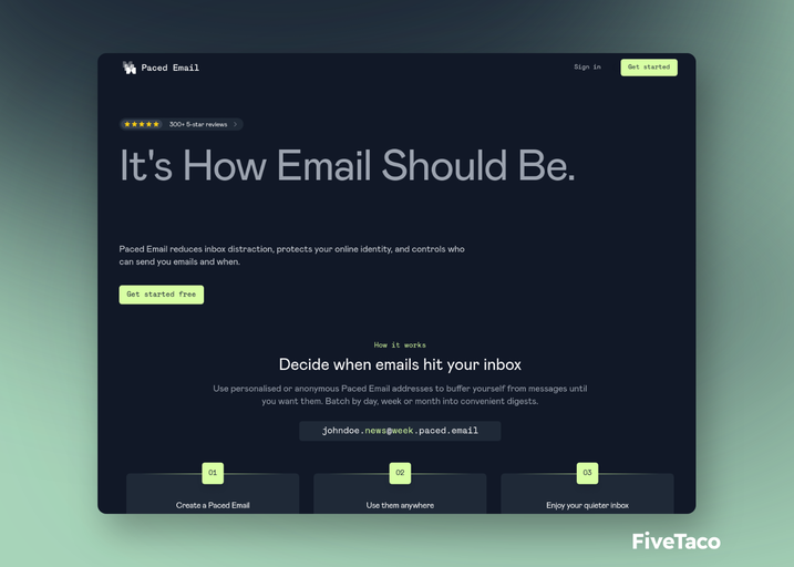 Paced Email | FiveTaco