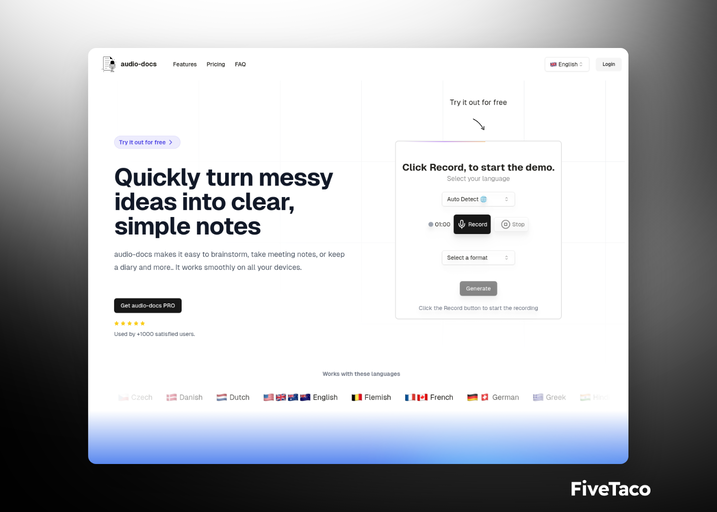 audio-docs | FiveTaco