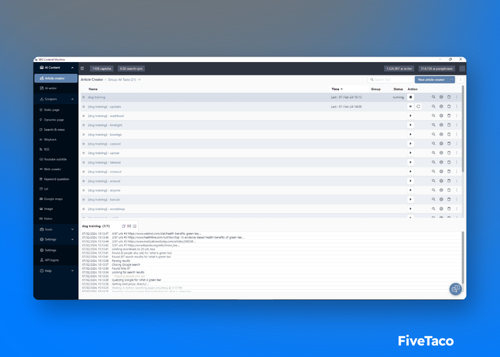SEO Content Machine | FiveTaco