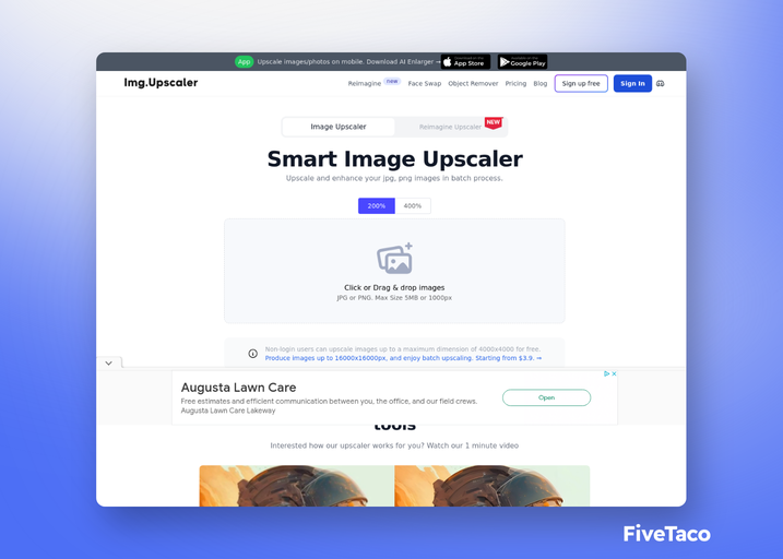 ImgUpscaler | FiveTaco