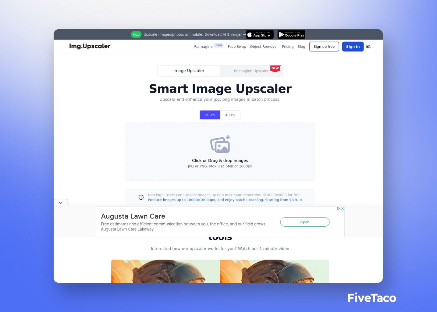 ImgUpscaler FiveTaco