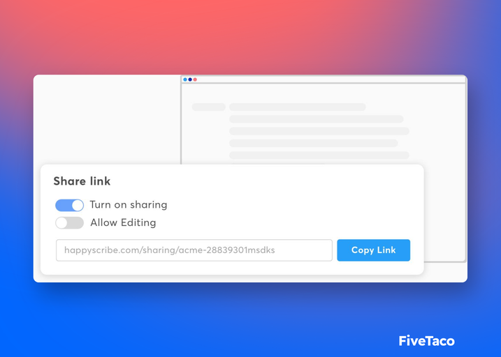 Happy Scribe Fivetaco