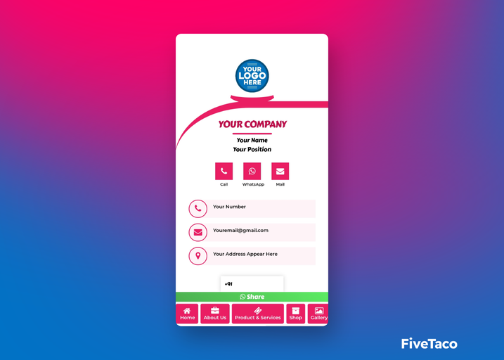My Digital Card 360 | FiveTaco