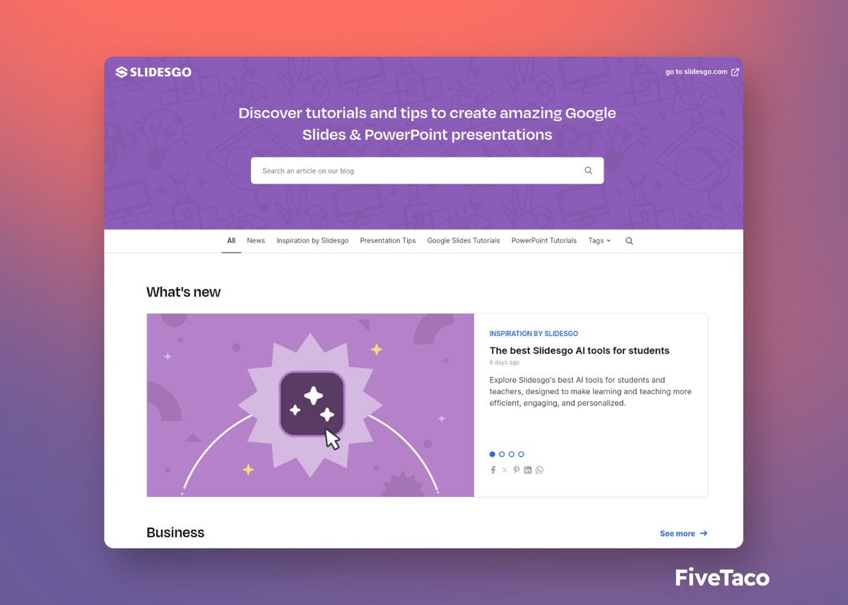 AI presentation maker | FiveTaco