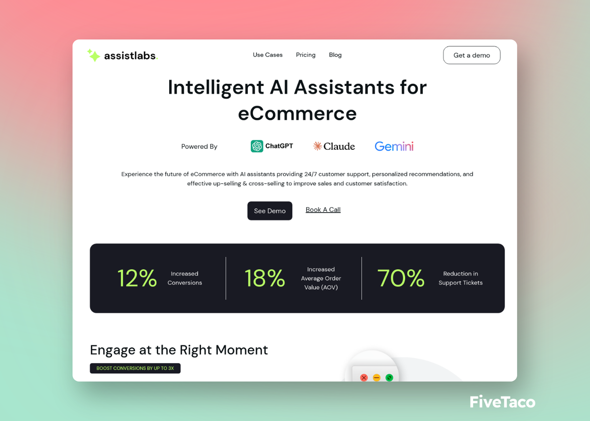 AI Assistants for eCommerce | FiveTaco