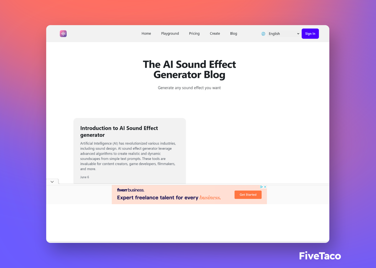 Ai Sound Effect Generator Free