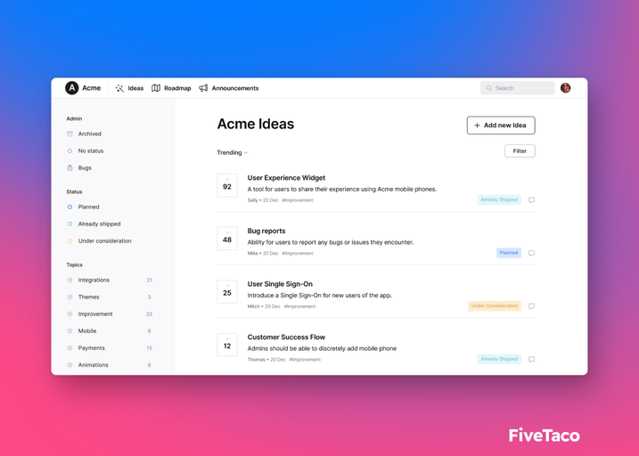Frill | FiveTaco