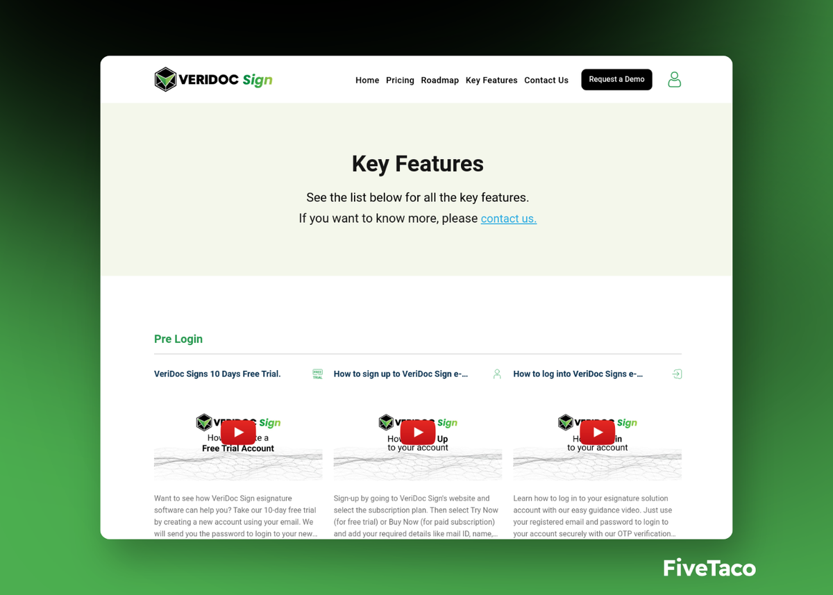 VeriDoc Sign | FiveTaco