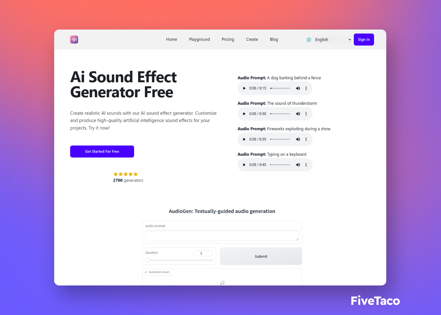 Ai Sound Effect Generator Free