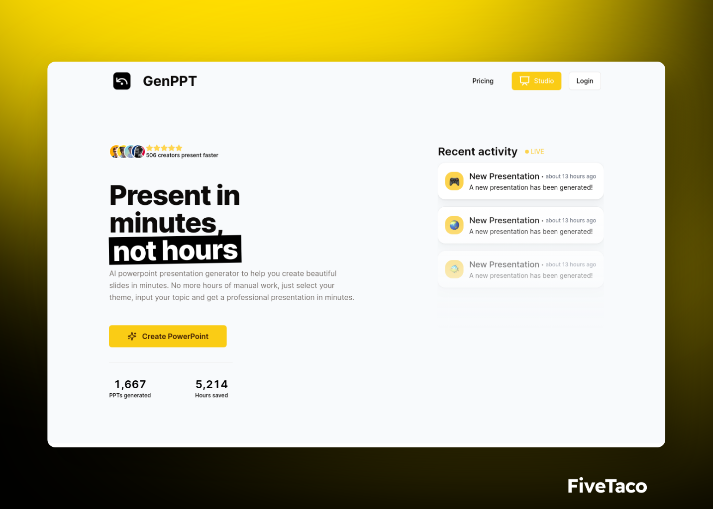 GenPPT FiveTaco GenPPT FiveTaco