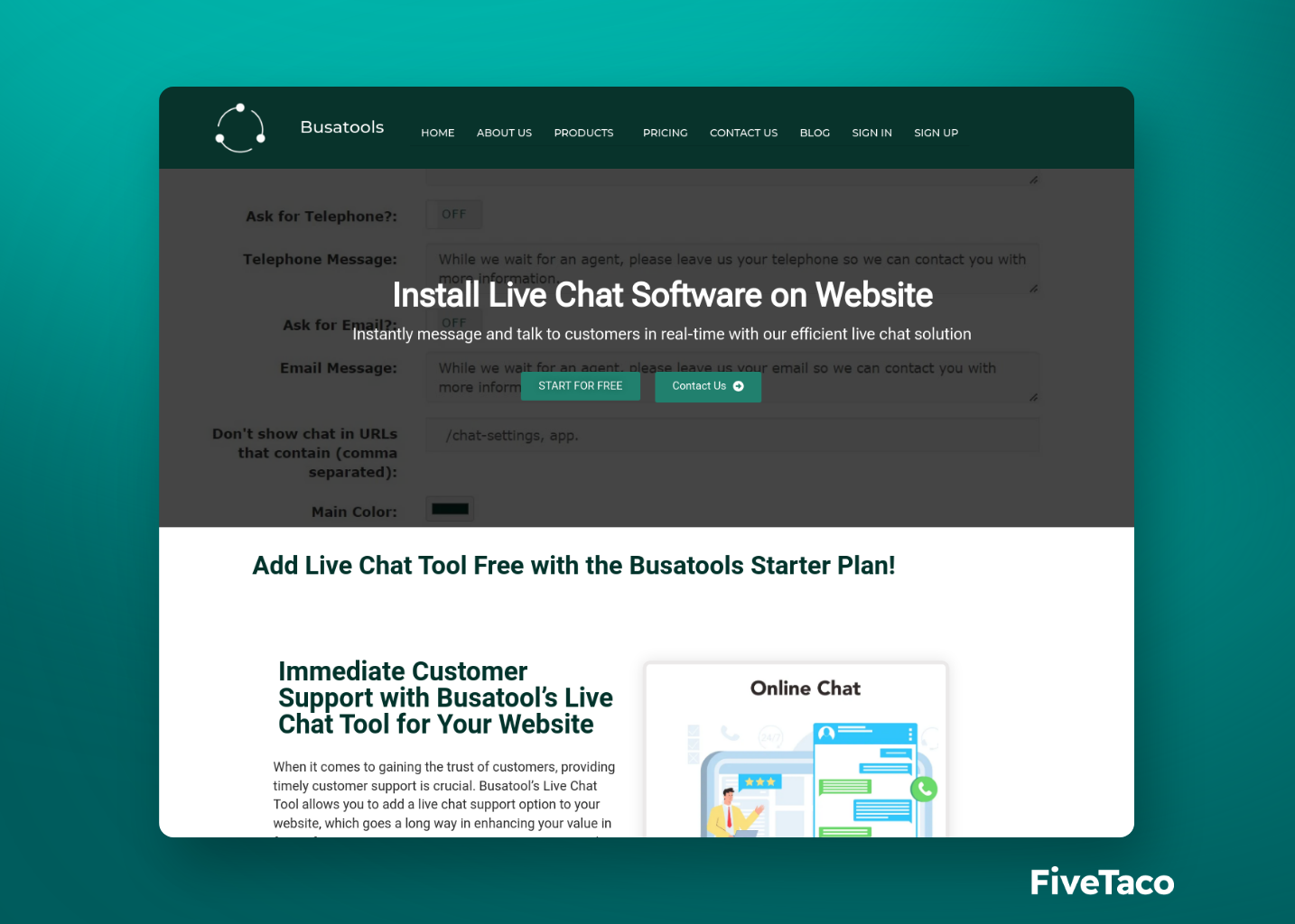 Live Chat Tool